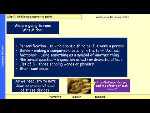 Year 8 - love and loss poetry, Mrs Midas