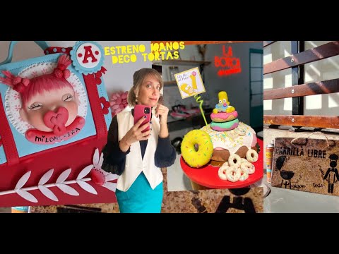 ManosalaObraTv 2022 Programa 15  Decoración de Tortas - Pintar en Aerosol - Modelado Porcelana Fría