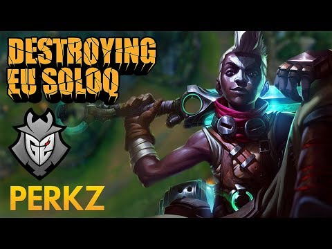 Destroying EU SoloQ: G2 Perkz - Ekko Bot Lane - KDA 16/4/15