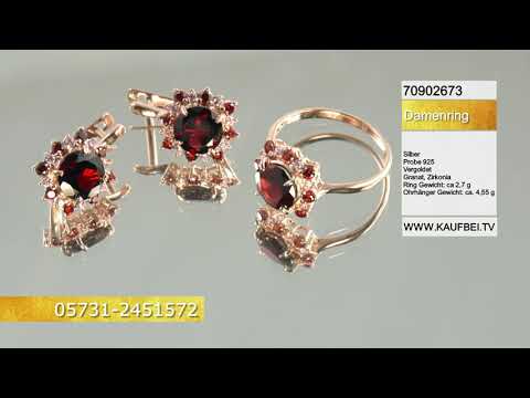 Кольцо из позолоченного серебра 925 пробы с гранатом и фианитами