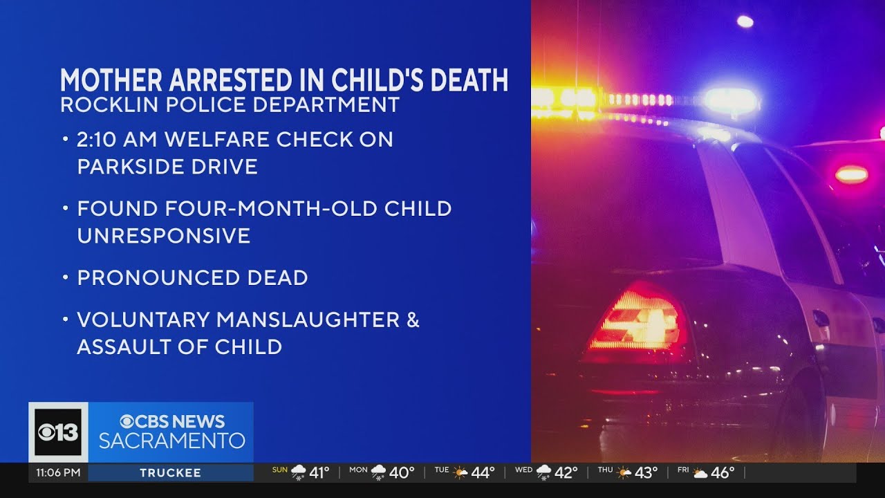 Mother arrested after her 4-month-old daughter dies