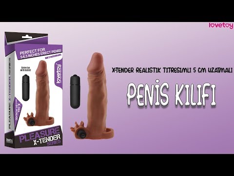 X-TENDER Realistik Titreşimli 5cm Uzatmalı Penis Kılıfı-1063B