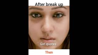 After break up | Girls sad whatsapp status | Nayanthara whatsapp status | Girl quotes