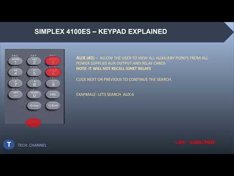How to use Simplex 4100ES - keypad Explained