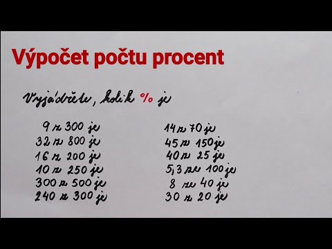 Procenta, výpočet počtu procent