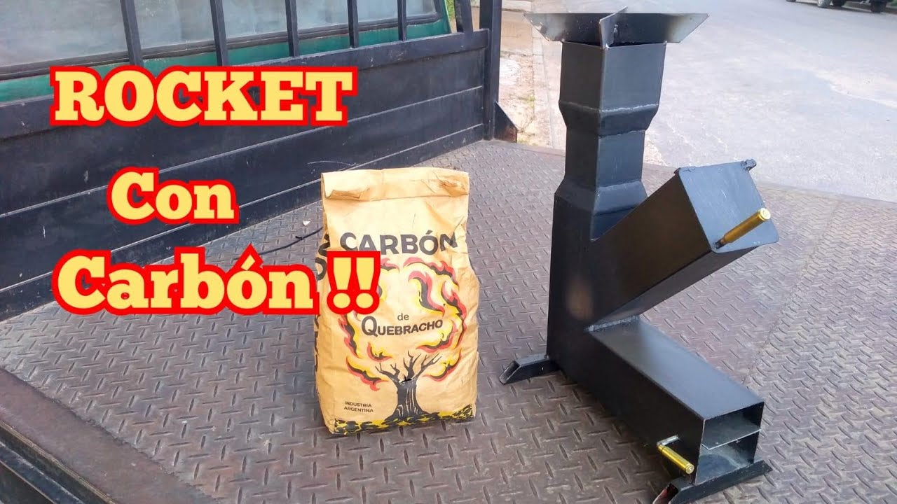 Estufa ROCKET , la probamos con CARBÓN , mira los resultados!! (rocket stove)
