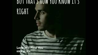 Love will Find You - Kris Allen