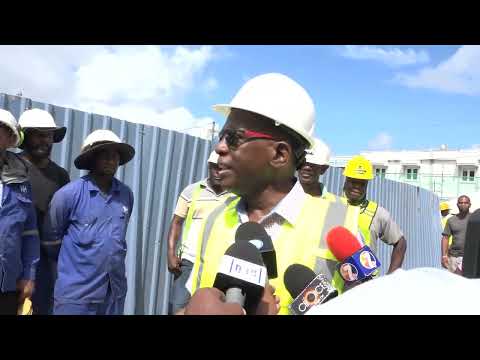 PM PIERRE TOURS THE ACTIVE CONSTRUCTION SITE OF THE NEW HALLS OF JUSTICE.