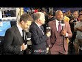 JIM LAMPLEY, ROY JONES & MAX KELLERMAN'S EMOTIONAL EMBRACE IMMEDIATELY AFTER FINAL HBO SHOW