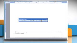 How to insert header and footer in Microsoft® Word 2003