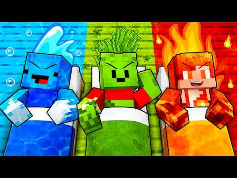 JJ and Mikey Are Having an ELEMENTAL Sleepover in Minecraft - Maizen