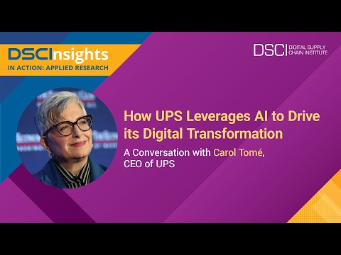 DSCInsights in Action: How UPS Leverages AI to Drive Digital Transformation