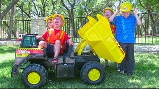 Tonka Ride On Mighty Dump Truck for Kids - Unboxing, Review and Riding