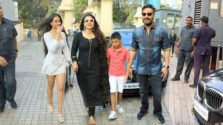 Ajay Devgan & Kajol With Family- Daughter Nysa Devgn & Son Yug D. @Tanhaji GRAND Premiere