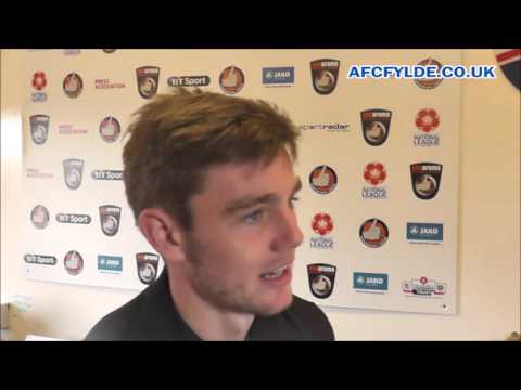 AFC FYLDE 1-1 HARROGATE TOWN. Players view, Sam Finley.