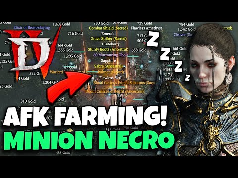 [DIABLO 4] Farming While AFK!? Minion Necromancer Build Season 1 - Full Build Guide