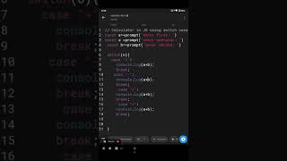 Calculator using switch case in JavaScript #programming #youtube #youtube #js #javascript