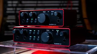 Video thumbnail for Focusrite Scarlett Gen 4 USB-C Audio Interfaces (Solo, 2i2, 4i4) | Overview and Demo by Guitar Center