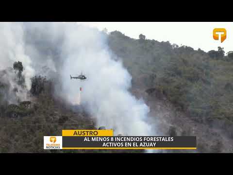 Al menos 8 incendios forestales activos en el Azuay