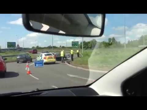 Car made off from police at Watford Gap services and crashed at M1 J15 25/05/13