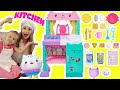Gabby S Dollhouse Cakey Kitchen Setup And Pretend Play Making Donuts