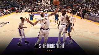 AD's Historic Night (27 PTS, 25 REB, 5 AST, 7 STL, 3 BLK vs Wolves) | Los Angeles Lakers