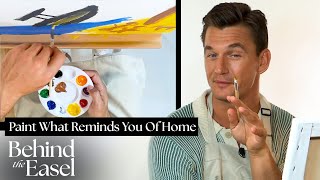 Tyler Cameron Tries to Paint What Reminds Him of Home | Behind The Easel