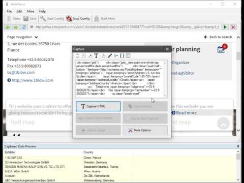 Scraping Exhibitor List From Interpack Website Using Webharvy