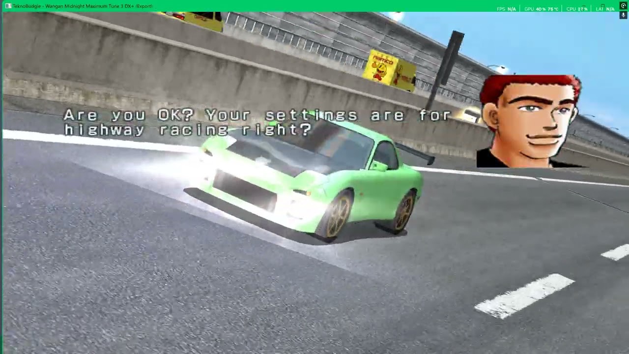 NAMCO WANGAN MIDNIGHT MAXIMUM TUNE 3DX+ FUKOKA EXPRESSWAY LVL 1 OUTRUN VS MODE - 4K UK ARCADES