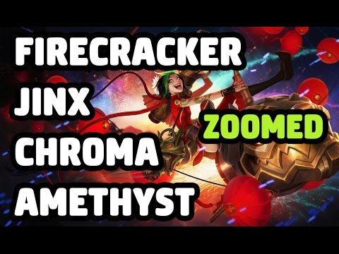 FIRECRACKER JINX CHROMA AMETHYST SKIN ZOOMED SPOTLIGHT - LEAGUE OF LEGENDS