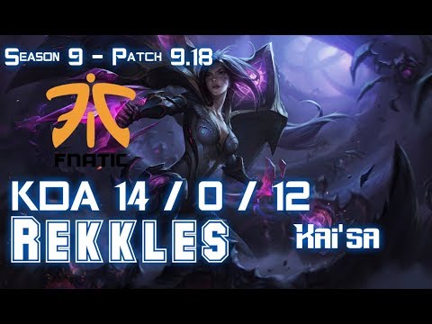 FNC Rekkles KAI'SA vs XAYAH ADC - Patch 9.18 EUW Ranked