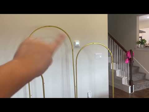 Wokceer Wedding Arch Backdrop Stand 7 2FT, 6 6FT, 6FT Set of 3 Gold Metal Arch Backdrop Stand Review