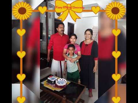 Happy Wedding Anniversary to Aswathy and Jayakumar Cake Cutting