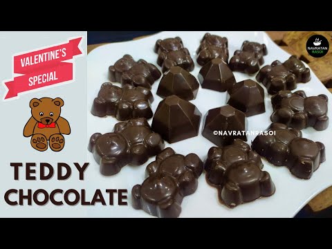 TEDDY CHOCOLATE 🧸 🍫 Chocolate Valentine's Day Recipe | How to make Teddy Bear Chocolates | Choco Pie