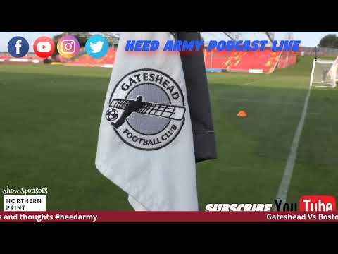 Full match commentary: Gateshead Vs Boston United