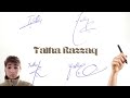 Talha Razzaq name signature in English#name signature with arooj