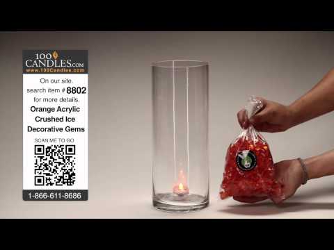 DIY Centerpieces with Orange Submersible LED Lights by intelliFLAME