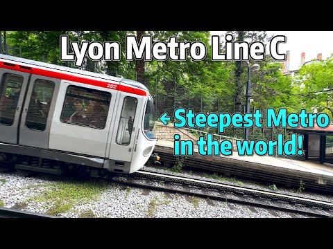 ⁴ᴷ⁶⁰ Exploring the World's Steepest Metro - Lyon Metro Line C!