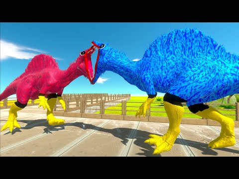 HUGGY WUGGY vs KISSY MISSY OASIS DEATH RUN - Animal Revolt Battle Simulator