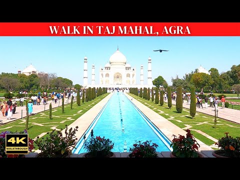 🇮🇳 Taj Mahal, Agra | Wonder of the World Walking Tour | Real India Silent Documentary 4K HDR
