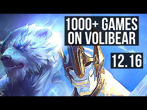 VOLIBEAR vs GALIO (MID) | 1000+ games, 4/1/5, 1.0M mastery | KR Master | 12.16