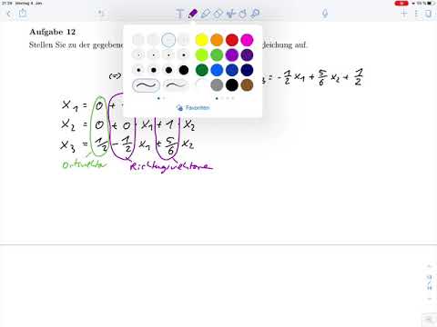 Analytische Geometrie – Ebenen - Aufgabe 12 – Rep. Mathematik 1