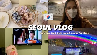 Seoul solo trip: exploring the city, hotel room tour, having fun alone