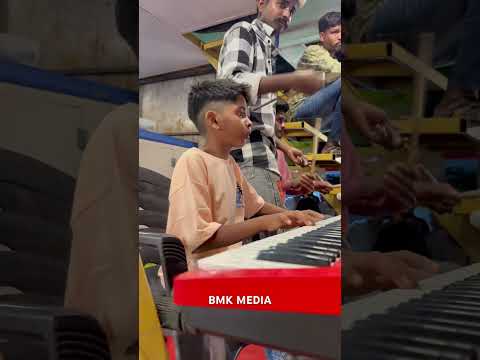 Small Boy Playing Piano at Vignesh pad band #padband #bonalu #theenmaardance #pianomusic #viralshort