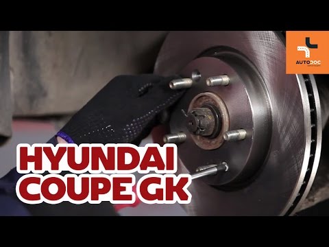 How to change front brake discs and brake pads Hyundai Coupe GK TUTORIAL | AUTODOC