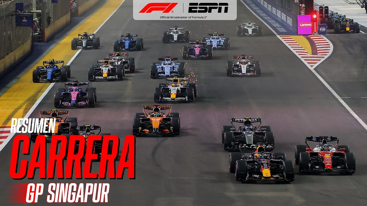 RESUMEN COMPLETO: LA ESTRATEGIA SE IMPUSO EN EL GP DE SINGAPUR Y DEJÓ UN GANADOR INÉDITO | Fórmula 1
