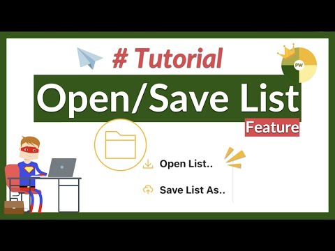 How To Save/Open List?