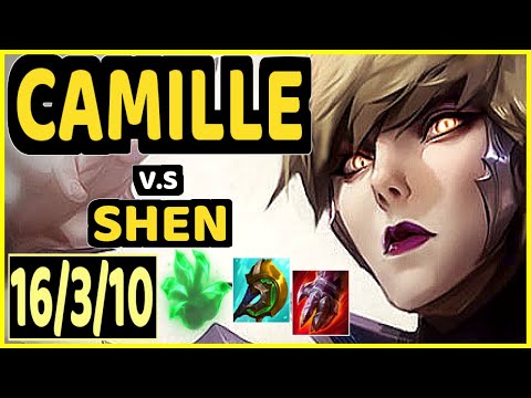 CAMILLE vs SHEN - QUADRAKILL 16/3/10 KDA TOP CHALLENGER GAMEPLAY - NA