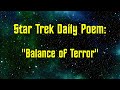 Star Trek Daily Poem: "Balance of Terror"