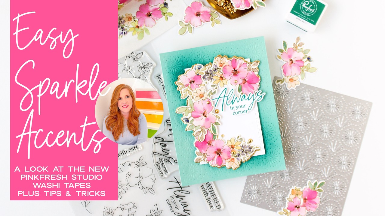Add A Touch Of Sparkle With Glitter Cardstock - A Look At New Washi From Pinkfresh Studio